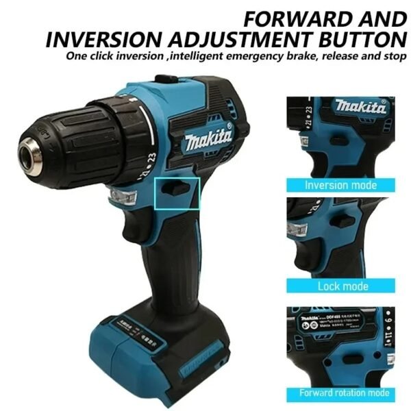 Makita 18V DDF485 10MM LXT Compact Cordless Tool Screwdriver Impact Brushless Driver Rechargeable Brushless Electric Power Drill - Image 7