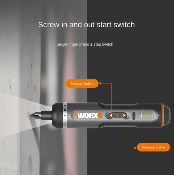 WORX WX242 Mini Electrical Screwdriver Set Smart Cordless Electric Screw Driver Rechargeable With 30 Bit Set Power Drill Tools - Image 7