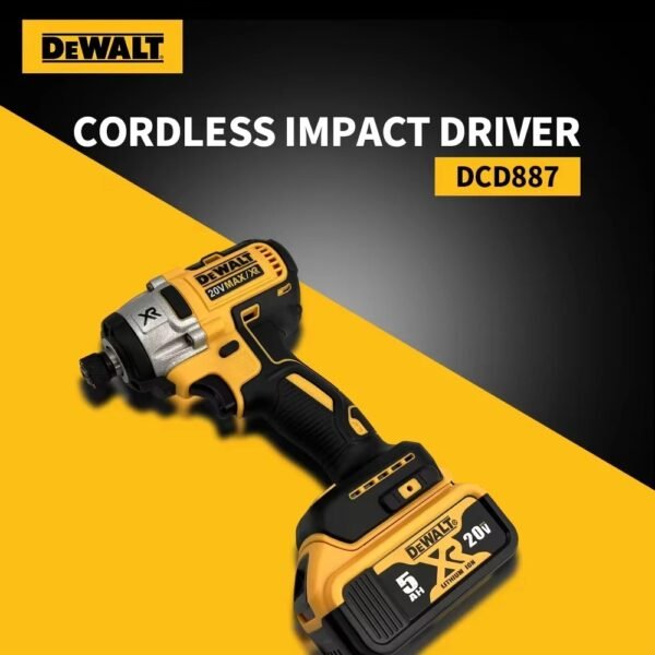 DEWALT DCD887 205N.m Brushless Impact Drill High Torque Cordless Screwdriver Electric Impact Driver 20V Rechargeable Power Tool - Image 7