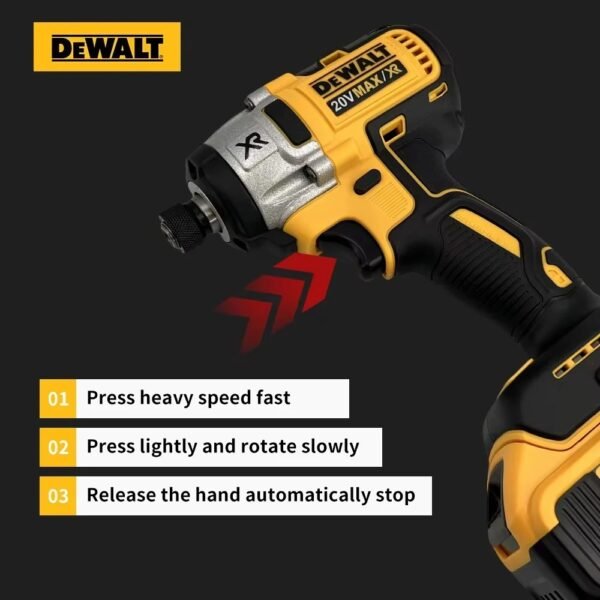 DEWALT DCD887 205N.m Brushless Impact Drill High Torque Cordless Screwdriver Electric Impact Driver 20V Rechargeable Power Tool - Image 3