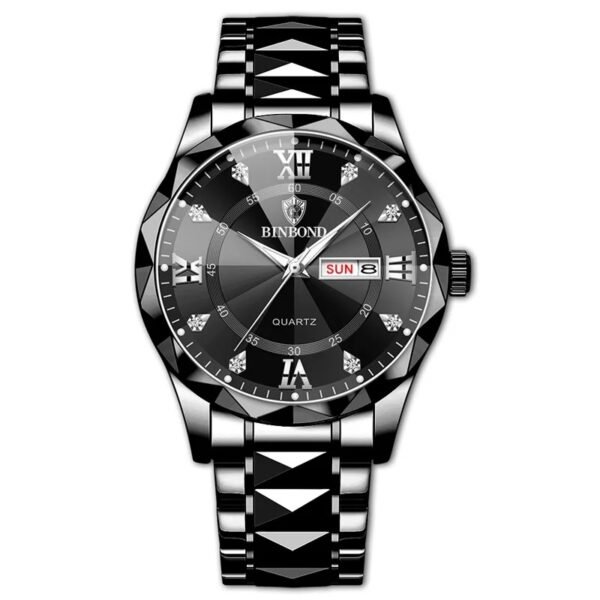 Fashion Business Watch Men Warterproof Sports Mens Watch Top Brand Luxury Clock Male Quartz Wristwatch Relogio Masculino 2024(All black)