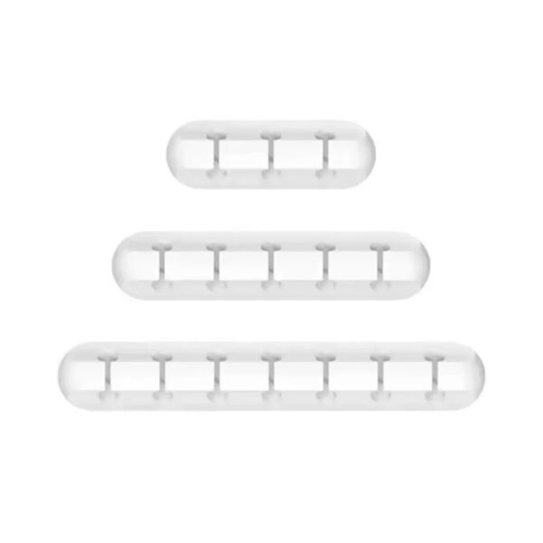 NNBILI 2024 New USB Cable Organizer Self-adhesive Cable Clips Silicone Fixer Wire Management for Home Car Interior Accessories(White)
