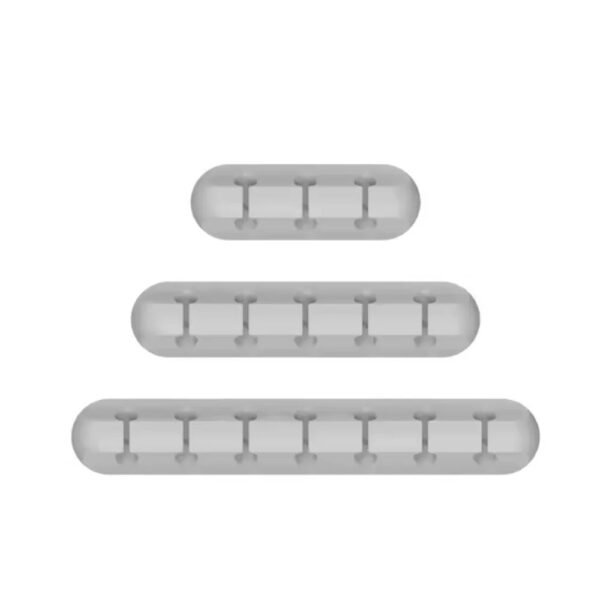 NNBILI 2024 New USB Cable Organizer Self-adhesive Cable Clips Silicone Fixer Wire Management for Home Car Interior Accessories(Grey)