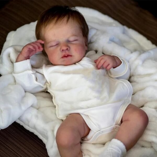20Inch LouLou Reborn Baby Doll Gir Full Body Silicone Vinyl With Rooted Hair Visible Veins Handmade Lifelike Reborn Doll(GIRL) - Image 3