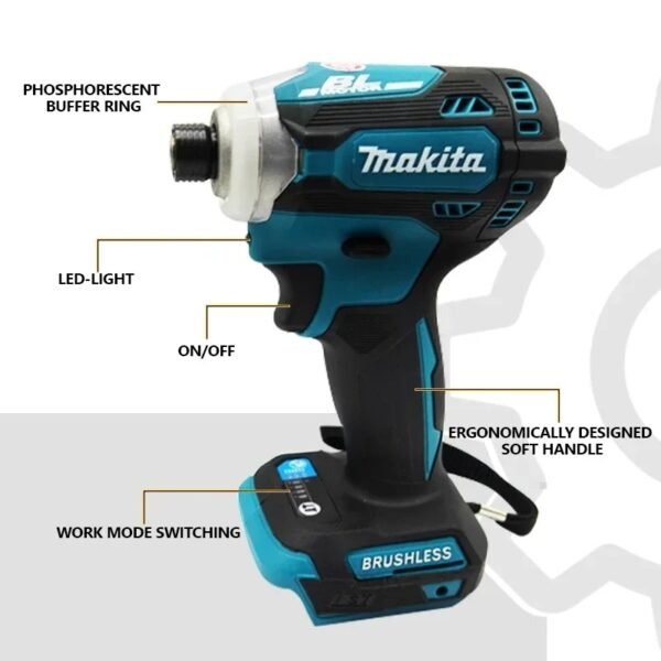 Makita Brushless Electric Tools DTD171 Cordless Impact Driver, Motor Bare Tool power tmakita 18v toolools Makita power tools - Image 6