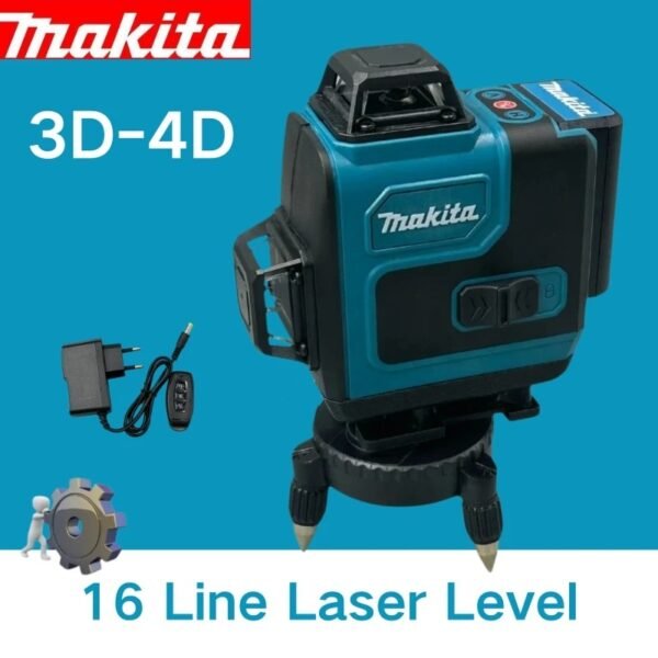 Makita 16 Lines Laser Level 4D High-Precision Green Line Self Leveling Portable 360 Green Beam Horizontal Vertical Laser Level - Image 7