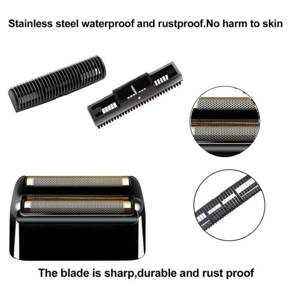 Professional Replacement Foil and Blades Set For BaBylissPRO Barberology Cordless Metal Double Foil Shaver FXFS2(BLACK) - Image 5