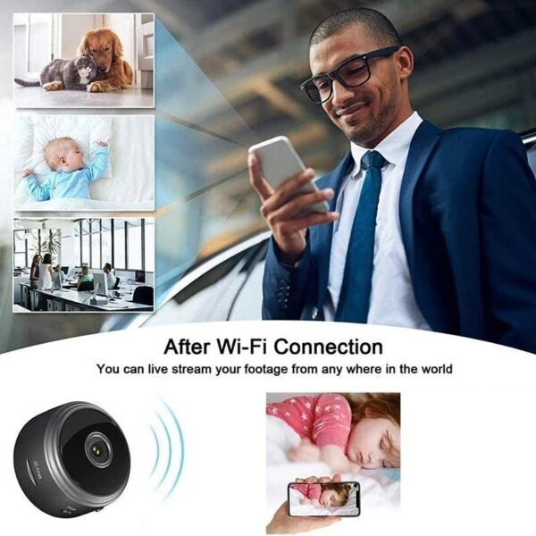 9 WiFi Mini Camera Wireless Video Recorder Voice Recorder Security Monitoring Camera Smart Home For Infants And Pets - Image 6
