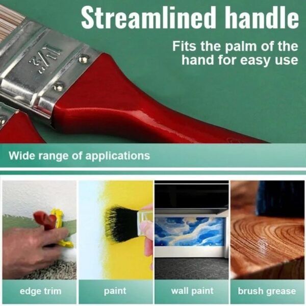 Painting Wall Brushing Corner Interior Concealed Edge Trimming Color Separation Paint Brush Edger Tool Handheld Roller Kit - Image 5