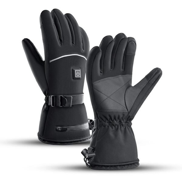 Heated Motorcycle Gloves Winter Warm Snowmobile Skiing Gloves Waterproof Touch Screen Rechargeable Heating Thermal Moto Guantes - Image 3