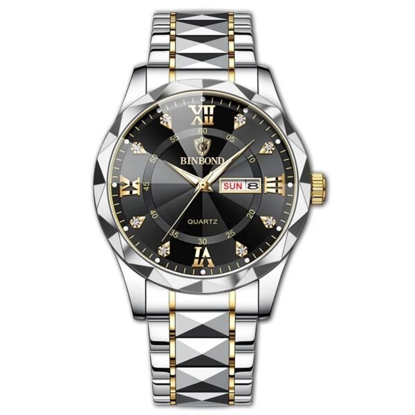 Fashion Business Watch Men Warterproof Sports Mens Watch Top Brand Luxury Clock Male Quartz Wristwatch Relogio Masculino 2024(silver black)