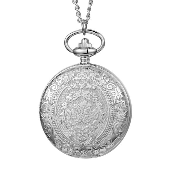 Retro nostalgic classical carved flip cover women men pocket watches necklaces hanging watches quartz suitable for giving gifts - Image 2