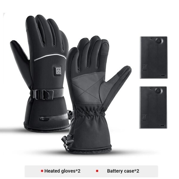 Heated Motorcycle Gloves Winter Warm Snowmobile Skiing Gloves Waterproof Touch Screen Rechargeable Heating Thermal Moto Guantes - Image 2