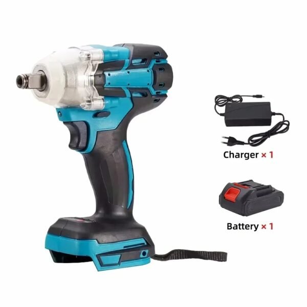 Multifunction Cordless electric impact wrench European standard Electric tool brushless electric wrench hand drill with battery(1 Battery EU) - Image 2