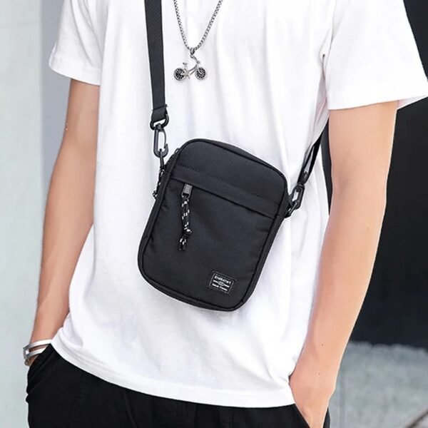 Shoulder Bag Oxford Cloth Casual Men's Satchel Small Square Bag Fashion Diagonal Crossover Hand Machine Women's Handbags Luggage(Black)