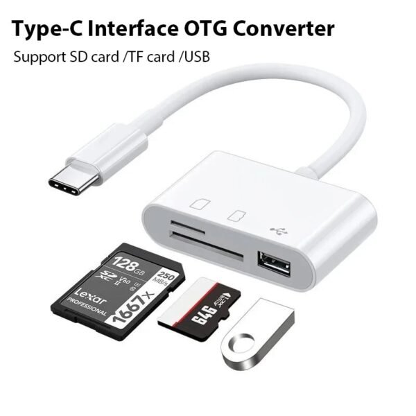 Type c Adapter TF CF sD Memory Card Reader OTG Writer Compact FlashUsB-C for lPad Pro Huawei Macbook samsung Xiaomi cardreader - Image 6