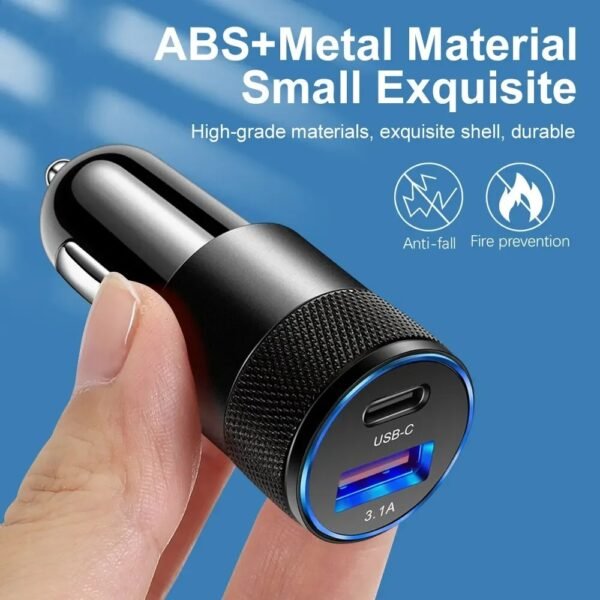 Olaf USB Type C Car Phone Adapter Fast Charging, Fast Charge 3.0, 68W, PD, iPhone 13, 12, Xiaomi, Huawei, Samsung S21 - Image 7