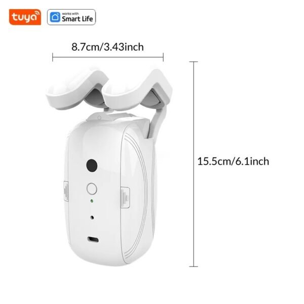 2PCS Bluetooth Tuya Smart Curtain Robot Roman Rod Track ，Delivery Does Not Include Remote Control, APP Control - Image 3