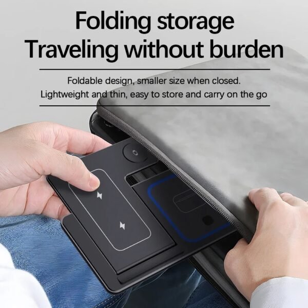 30W 3 in 1 Foldable LED Fast Wireless Charger Stand Charging Station For iPhone 15 14 13 12 11 Apple Watch 9 8 7 6 5 Airpods Pro - Image 4