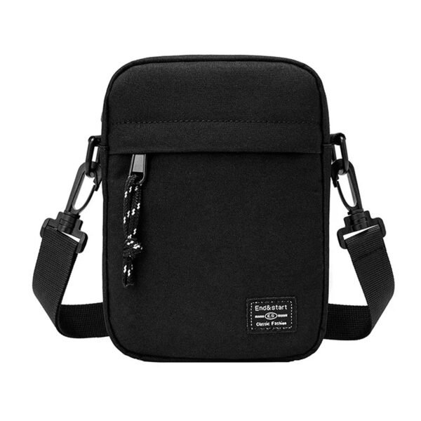 Shoulder Bag Oxford Cloth Casual Men's Satchel Small Square Bag Fashion Diagonal Crossover Hand Machine Women's Handbags Luggage(Black) - Image 2