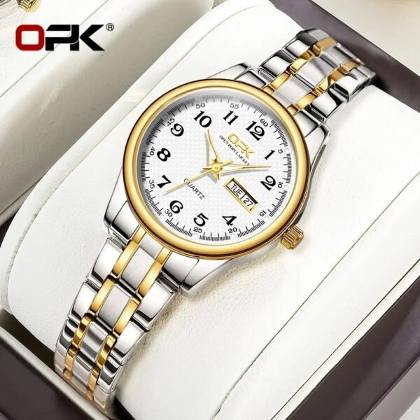 OPK8110 Women's Watch Quartz Watch with Week Calendar Function Digital Scale(WHITE) - Image 2