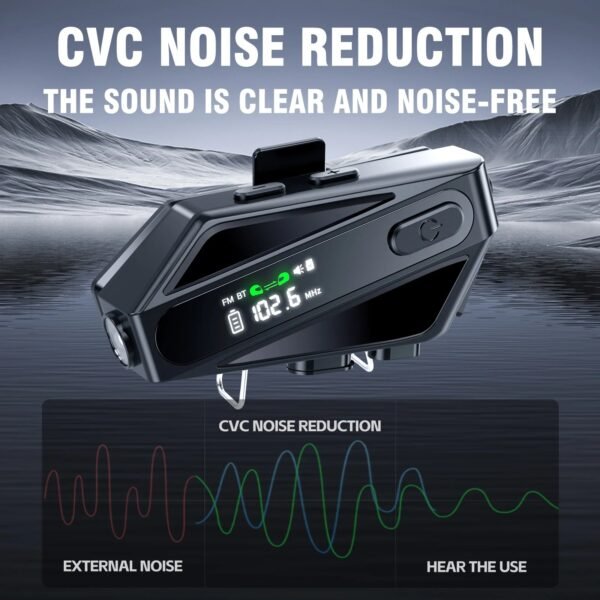 1/2PC C6 Motorcycle Helmet Bluetooth Intercom Headset AI Distance Led Lighting FM Voice CVC Noise Reduction IPX6 Waterproof - Image 7
