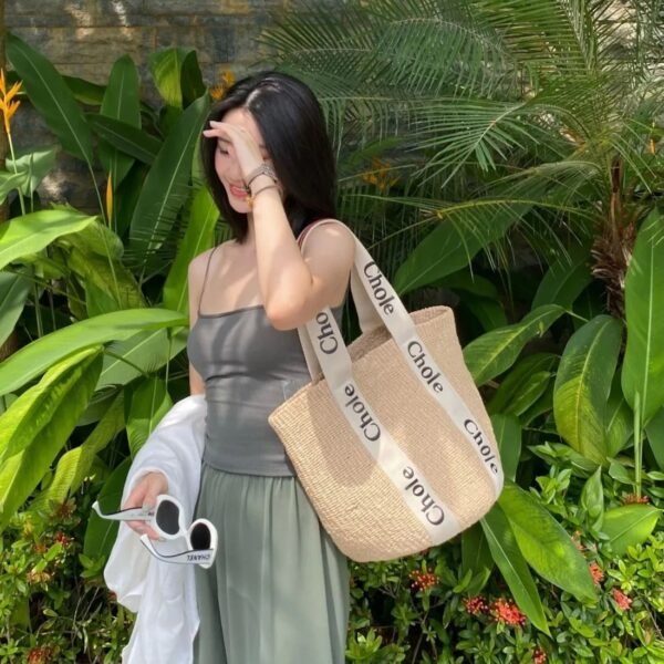Fashionable Straw Weave Beach Bag Women's Summer Basket Bag New Style Motorcycle Equipment Accessories From China Mainland(Trumpet) - Image 2