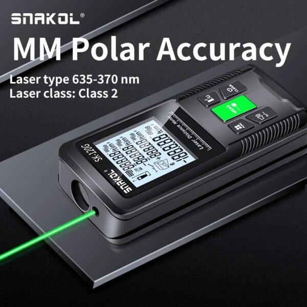 Snakol Laser Tape Measure 120M Green Laser Distance Meter High Accuracy Roulette Multiple Measurement Functions Electronic Ruler(sk40a) - Image 3