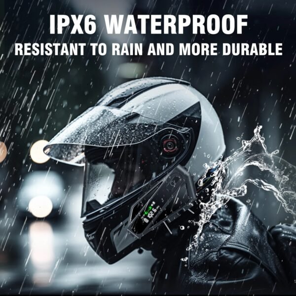 1/2PC C6 Motorcycle Helmet Bluetooth Intercom Headset AI Distance Led Lighting FM Voice CVC Noise Reduction IPX6 Waterproof - Image 4