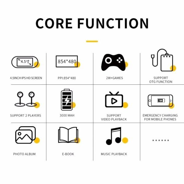 SF3000 Retro Handheld Video Game Console Linux System 4.5 Inch 854*480 IPS Screen 3000mAh Portable Pocket Video Player Games - Image 6