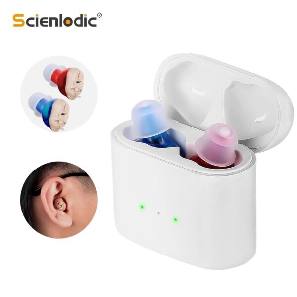 Elderly Hearing Aid Rechargeable ITE Deaf The Listening Device Mini Wireless Sound Amplifier Invisible Hearing Aids Headphones - Image 2