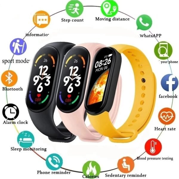 M7 Smart Watch Men Women Smartband Heart Rate Smartwatch Fitness Tracker Blood Pressure Sport Smart Bracelet for Xiaomi IPhone