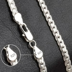 20-60cm 925 Sterling Silver Luxury Brand Design Noble Necklace Chain For Woman Men Fashion Wedding Engagement Jewelry Gifts(45cm 18inches)