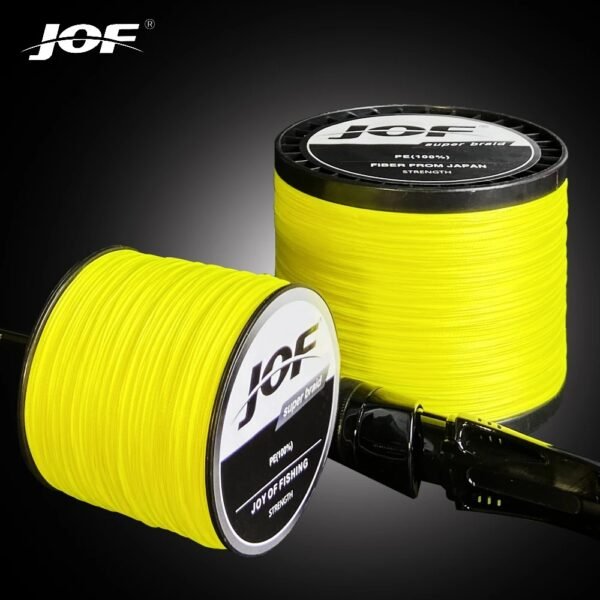 JOF 8 Strands PE Fishing Lines 300m 500m 1000M 20-100LB Braided Multifilament Fishing Wire Smooth & Strong For Carp Fishing ( YellowLine Number Line Number:X8 500M 50LB 0.32MM) - Image 6
