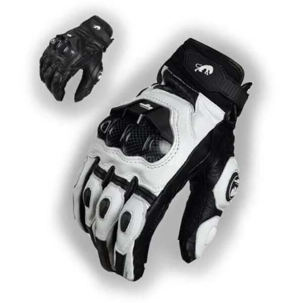 Motorcycle Gloves Black Racing Genuine Leather Motorbike White Road Riding Team Glove Men Summer Winter - Image 2