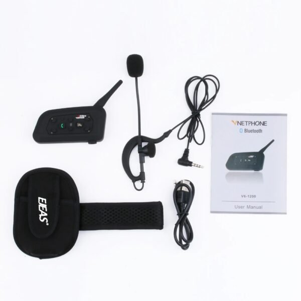 Vnetphone V6C New Full Duplex 1200M Football Referee Arbitration Earhook Bluetooth Intercom Monaural Earphone Headset Headphone - Image 3