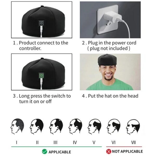 Red Light Therapy Device Hat Near Infrared LED Treatment Helmet for Hair growth Cap Prevant Loss Head relaxation Relief scalp - Image 6