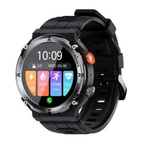 New Military Men Smart Watch Bluetooth Call Fitness Tracker 5ATM Waterproof Sport Wrist Smartwatch for Xiaomi Android Phone 2025(Silver)