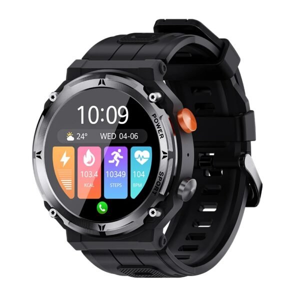 New Military Men Smart Watch Bluetooth Call Fitness Tracker 5ATM Waterproof Sport Wrist Smartwatch for Xiaomi Android Phone 2025(Silver)