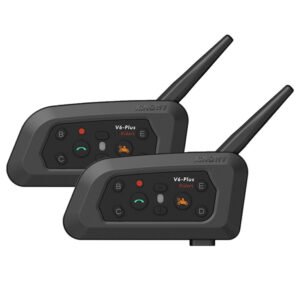 XINOWY V6 Plus Motorcycle Helmet Bluetooth Headset Intercom 1200M Interphone Communicator Waterproof 6 Riders