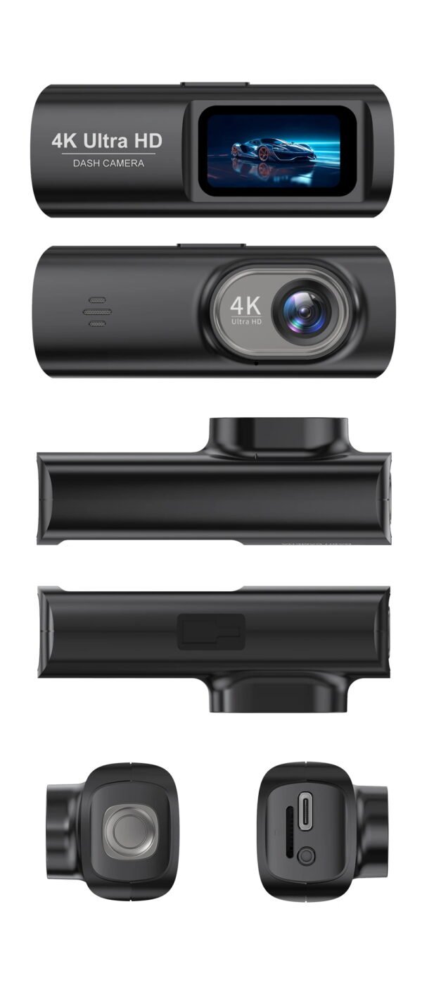 Front and rear 4K driving recorders, Wi Fi and application control, G-Sensor, Night vision， Wide angle, loop playback, Parking - Image 7
