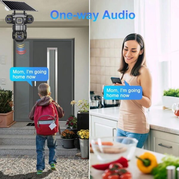 Solar Camera 4G Sim Outdoor 3 Lens 3 Screen 10X Zoom PIR Human Detect Cameras Waterproof Night Vision CCTV Security Protection - Image 7