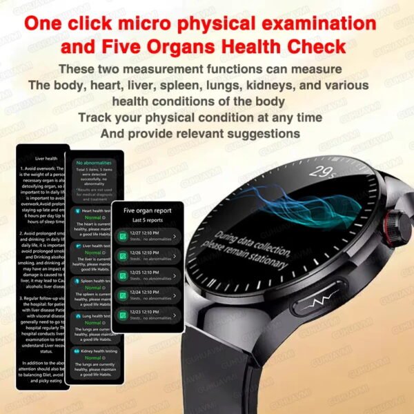 （Silver Steel 2A）2025 New For HUAWEI AI Health Diagnosis Smart Watch Uric Acid Blood Lipids ECG PPG Micro examination Smartwatch For Android&IOS - Image 7