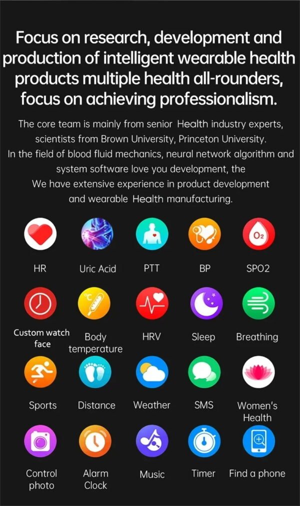 （Silver Steel 2A）2025 New For HUAWEI AI Health Diagnosis Smart Watch Uric Acid Blood Lipids ECG PPG Micro examination Smartwatch For Android&IOS - Image 4