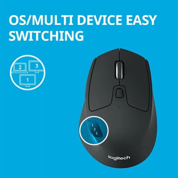 Logitech M720 Wireless Bluetooth Mouse Union Dual Mode Multi-device Office Efficient Comfortable Feel Notebook - Image 5