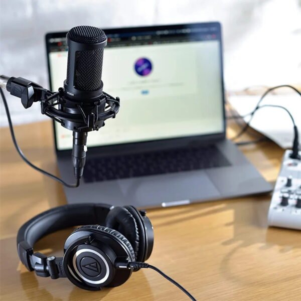 AT2020 Cardioid Condenser Professional Microphone for Project/Home Studio Applications Mic For Recording Gaming Live Singing - Image 7
