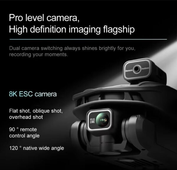New V168 MAX LCD Screen RC FPV Drone 8K HD Camera 5G WIFI 360° Obstacle Avoidance GPS Drone Brushless RC Quadcopter Toys Dron - Image 5