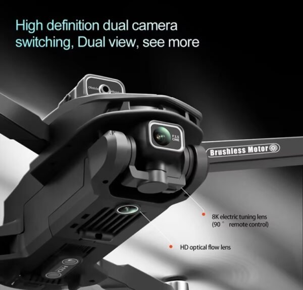 New V168 MAX LCD Screen RC FPV Drone 8K HD Camera 5G WIFI 360° Obstacle Avoidance GPS Drone Brushless RC Quadcopter Toys Dron - Image 3