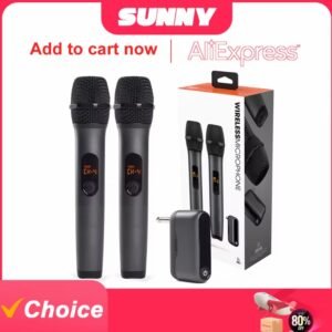 Wireless Microphone JBL 2 Channel UHF Wireless Cordless Handheld Microphone Karaoke Mic System For Church Party Speaker