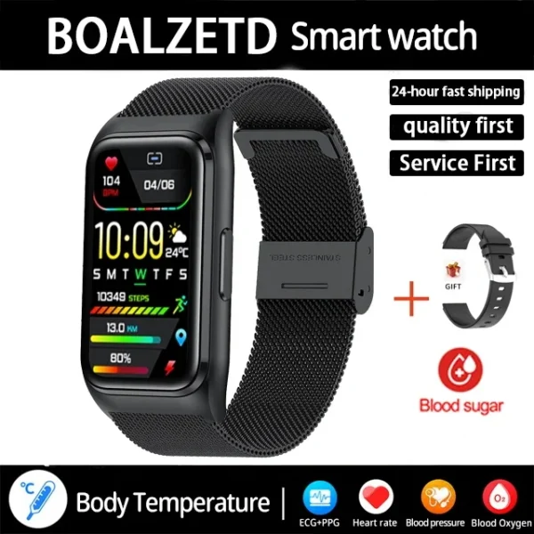 New TK75 Smart Watch Men Blood Pressure Uric Acid Blood Fat Call Reminder Health Smartwatch Women Waterproof For Android IOS